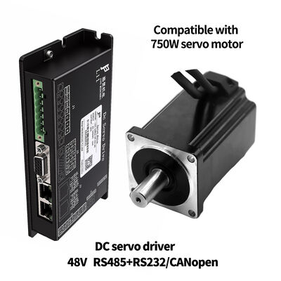 48V 12A Low-Voltage Servo Drive with Speed Position Torque Control and RS232 RS485 CAN for AGV Robots